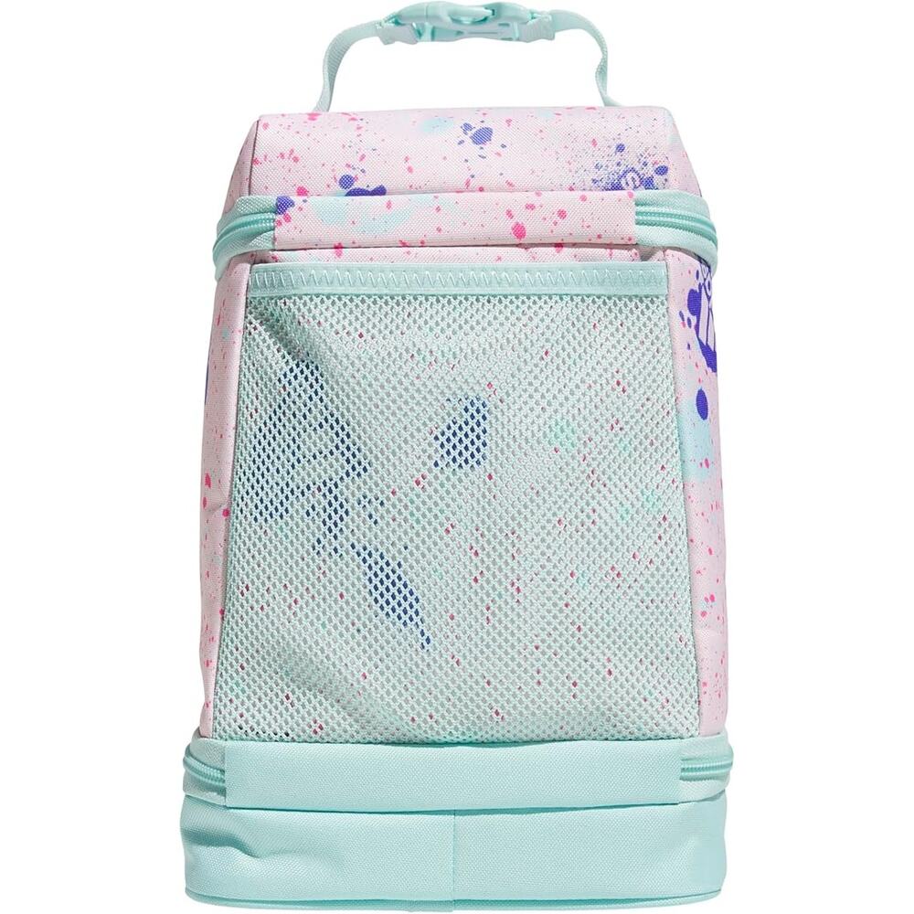 Adidas Excel 2 Insulated Lunch Bag, Splatter Sandy Pink/Semi Flash Aqua Blue - Picture 4 of 4